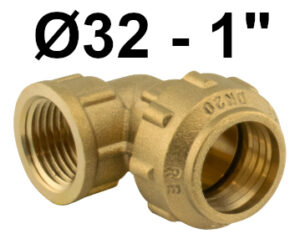 CODO HEMBRA 32-1" FITTING LATON