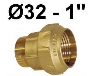 ENLACE ROSCA MACHO Ø 32-1" LATON FITTING