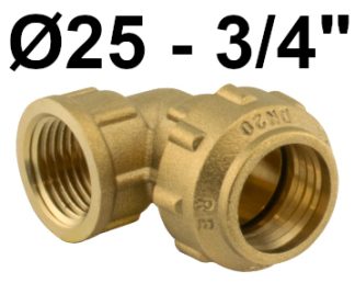 CODO HEMBRA 25-3/4 FITTING LATON