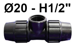 TE DERIVACION HEMBRA Ø20 - 1/2" FITTING