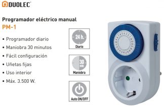 PROGRAMADOR ELECTRICO MANUAL DIARIO PM-1