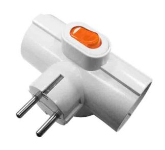 CLAVIJA TRIPLE 3 TOMAS 16A CON INTERRUPTOR