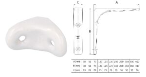 ANGULO MOD.2 100X100 MM  BLANCO