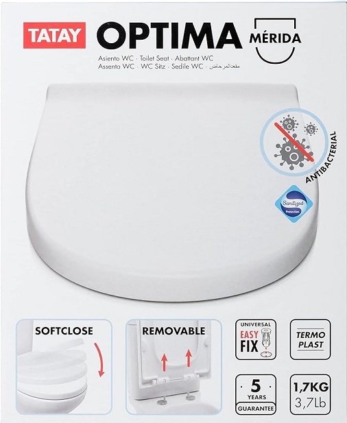 ASIENTO WC OPTIMA MERIDA BLANCO