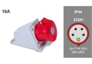 BASE SUPERFICIE 3P+N+T 16 A 380V IP 44