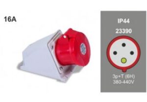 BASE SUPERFICIE 3P+T 16A 380V IP44