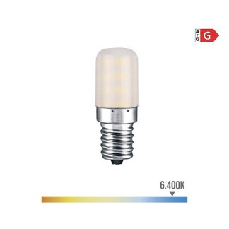 BOMBILLA PEBETERO TUBULAR LED E14 3W 300lm 6400K LUZ FRIA Ø1,8x5,2cm