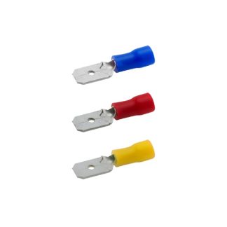 FASTON MACHO AMARILLO PREAISLADO 6 MM.*