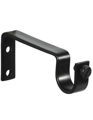SOPORTE BARRA PARED 20MM NEGRO ( 2 UDS)
