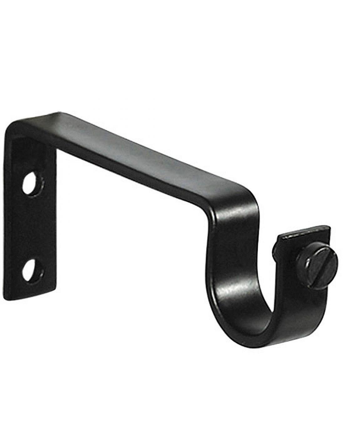 SOPORTE BARRA PARED 20MM NEGRO ( 2 UDS)