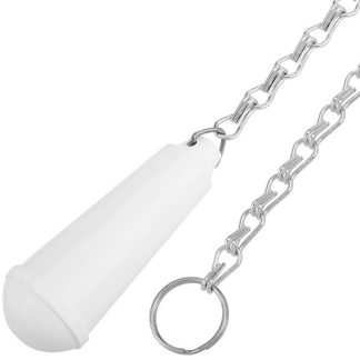 TIRADOR CADENA ALUMINIO W.C. POMO BLANCO