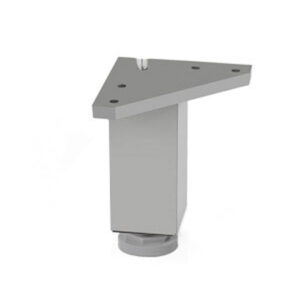 PATA CUADRADA ALUMINIO MATE 40xh100 MM.