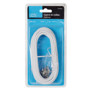 ESPIRAL VISILLOS PLASTIFICADO CON GANCHOS 4 METROS
