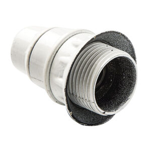 PORTALAMPARA ROSCADO + ARANDELA E14 BLANCO