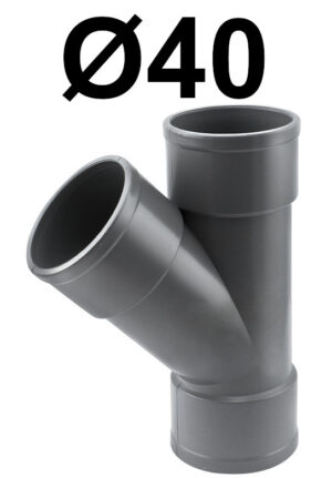 Y PVC H-H 40 45º