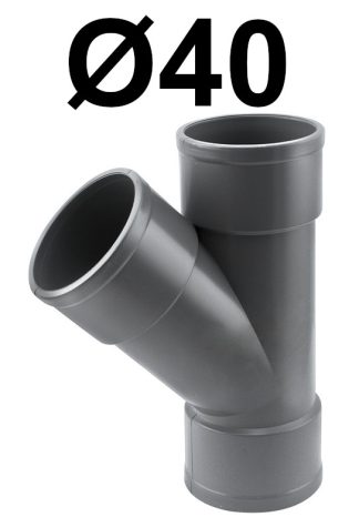 Y PVC H-H 40 45º
