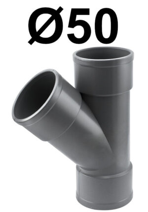 Y PVC H-H 50 45º