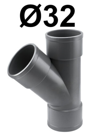 Y PVC H-H 32 45º