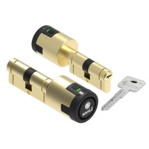 CILINDRO SEGURIDAD CON ALARMA CP53030 LATONADO