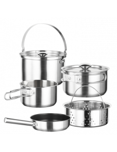 BATERIA COCINA KAMP 5 PIEZAS + 2 TAPAS