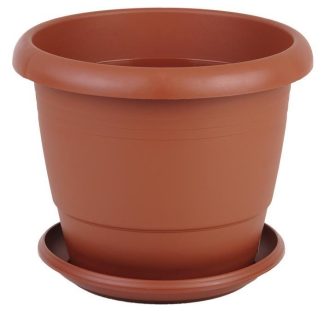 MACETA Ø 30 CM + PLATO COLOR TERRACOTA