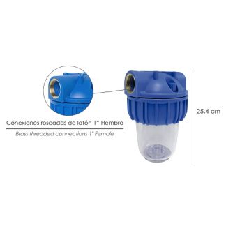 PORTACARTUCHOS POLIFOSFATO 5" CONEXION 1"