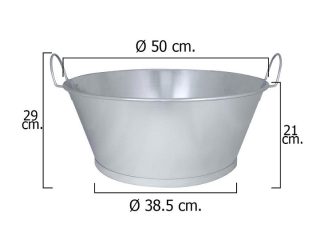 BARREÑO ZINC 20" 30 LTS 50X21 CM