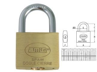 CANDADO 20-60 LATON LLAVES IGUALES ÇÇ