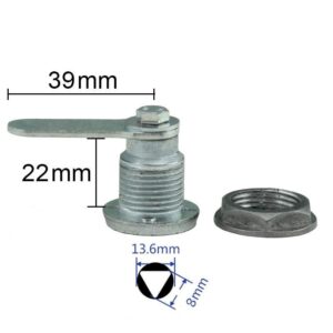 CERRADURA CONTADOR AGUA TRIANGULO MACHO 8MM